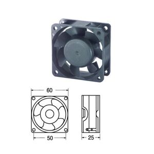 VENTOLA 60x60x25mm Ventolina 12 Volt DC 6x6x2,5 Cm.