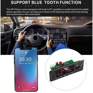 Modulo Amplificatore Multifunzione 12V 2x25W FM USB/SD Bluetooth 5.0 AUX + Telecomando