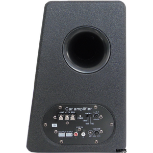 Subwoofer Amplificato Attivo 600W Sub Woofer da Auto per Cofano baule + Kit Cavi