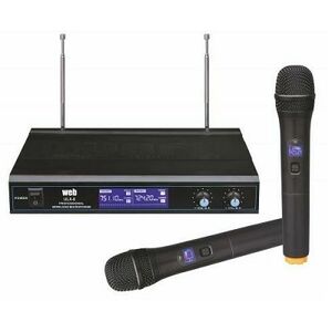 K-122 SET KARAOKE CASSA ATTIVA 12" BLUETOOTH MP3 USB-SD + MICROFONI WIRELESS