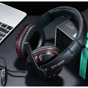Cuffie gaming con microfono Tucci A5 FIGHTER - Nero e rosso