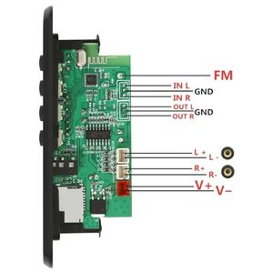 Modulo Amplificatore Multifunzione 12V 50W FM USB/SD Bluetooth 5.0 AUX con Telecomando