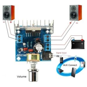 Amplificatore audio di potenza DC12V 2x15W 2 canali TDA7297