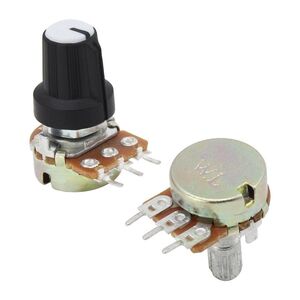 Potenziometro lineare kit da 10 pezzi 1k Ohm - 1M Ohm con Manopole incluse