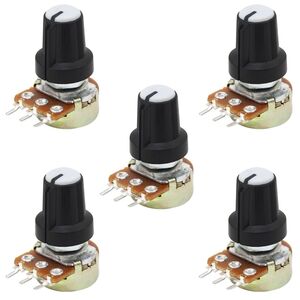 Potenziometro lineare kit da 10 pezzi 1k Ohm - 1M Ohm con Manopole incluse