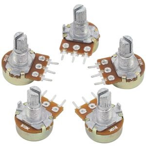 Potenziometro lineare kit da 10 pezzi 1k Ohm - 1M Ohm con Manopole incluse