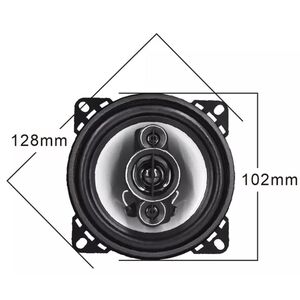 Coppia altoparlanti 4 vie per auto con griglia 4" 250W 100 mm.