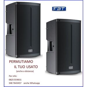 FBT X-lite 115A V2 + COVER XL-C15 Coppia Casse Amplificate Attive Professionali 15" 3000W Bluetooth 5.0