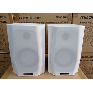 Madison MAD-4WH Diffusori da Scaffale Coppia Casse Acustiche 60W 4 Ohm Bianche
