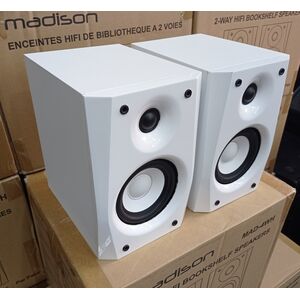 Madison MAD-4WH Diffusori da Scaffale Coppia Casse Acustiche 60W 4 Ohm Bianche