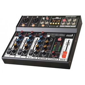 Italian Stage 2MIX4FXU Mixer Audio USB Bluetooth 4 canali con DSP effetti
