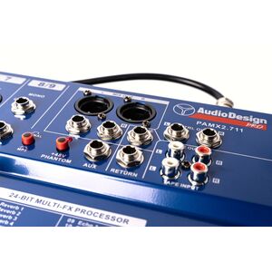 AudioDesign Pamx2.711 Mixer Audio Professionale con 7+1+1 Canali - effetti DSP USB e Bluetooth