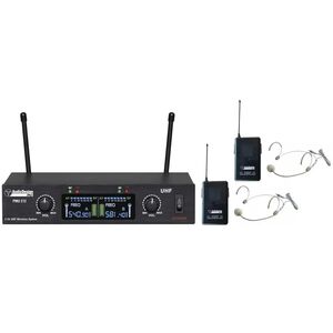 AudioDesign PMU 212BP Radiomicrofoni Wireless UHF 2 Ch. + 2 Microfoni ad archetto con body pack
