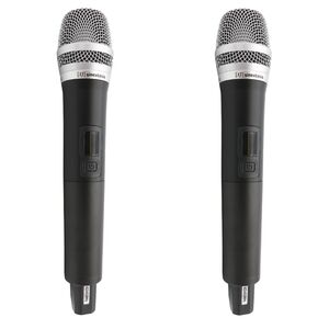 SINEXTESIS XT6PRO-2P Radiomicrofono Professionale UHF Doppio Palmare con sintonizzatore PLL (16+16 Canali)