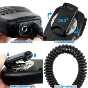 JH-SM008 Y5 MICROFONO ALTOPARLANTE per YAESU FT-25/65/FT4/MOTOROLA 2 PIN