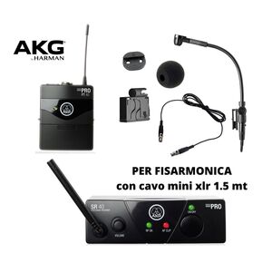 AKG WMS40 Mini + AKG C516ML Kit Microfono Wireless per Fisarmonica