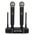 COPPIA MICROFONI WIRELESS PROFESSIONALI UHF GELATI RICARICABILI A BATTERIE