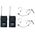 AudioDesign PMU 212BP Radiomicrofoni Wireless UHF 2 Ch. + 2 Microfoni ad archetto con body pack