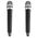 SINEXTESIS XT6PRO-2P Radiomicrofono Professionale UHF Doppio Palmare con sintonizzatore PLL (16+16 Canali)