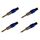 Connettore Spina Jack 6.3mm stereo blu Attacco per chitarra mixer casse 4-Pezzi