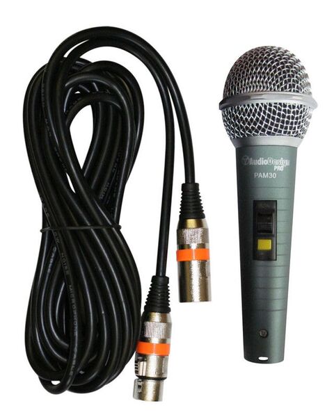 AUDIODESIGN PA M30 MICROFONO IN METALLO PROFESSIONALE PER VOCE E CANTO