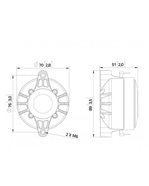 Lavoce Italiana DF10.101LE 1 Compression Driver, Ferrite Magnet