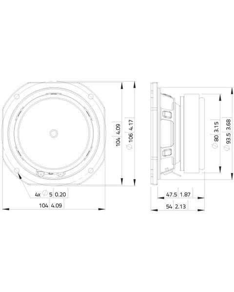 LaVoce Italiana FSF041.00 Fullrange da 4"/100mm.