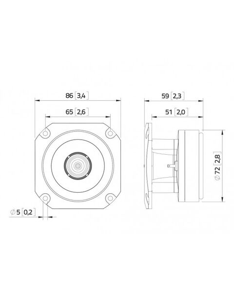 LaVoce Italiana BF10.10LA Tweeter a compressione da 1" con magnete in CCAW e bobina da 1"