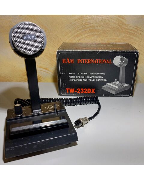 Ham International TW-232DX Microfono Preamplificato da Tavolo per Radio CB - HF - VHF