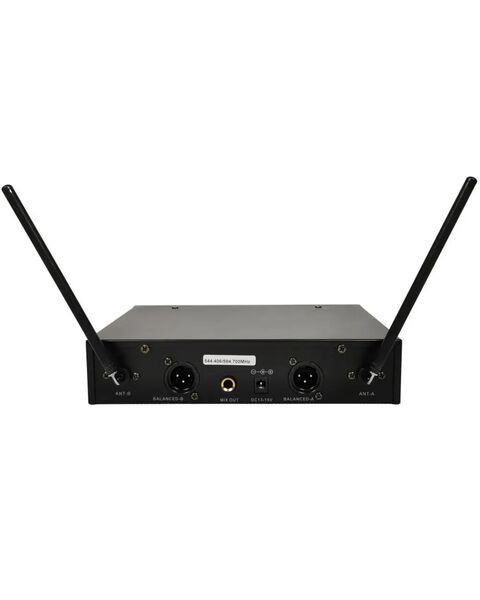 AudioDesign PMU 212BP Radiomicrofoni Wireless UHF 2 Ch. + 2 Microfoni ad archetto con body pack
