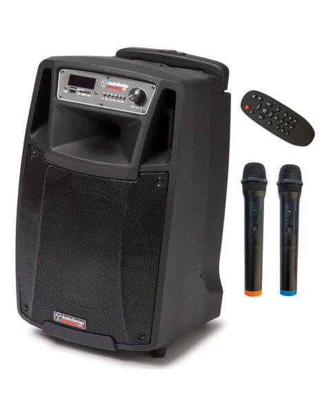 Audiodesign Pro M2 10W/L Cassa Attiva 10" 300w A Batteria Bluetooth USB MP3 + 2 Microfoni WI-FI UHF