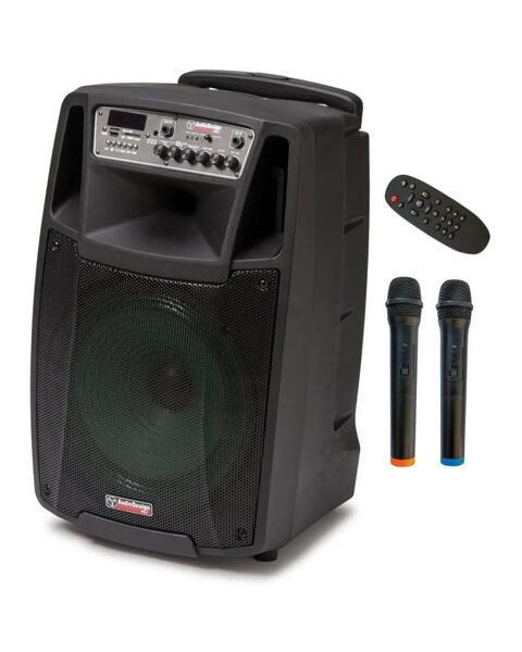 Audiodesign Pro M2 12W/L Cassa Attiva 12" 450w A Batteria Bluetooth USB MP3 + 2 Microfoni WI-FI UHF