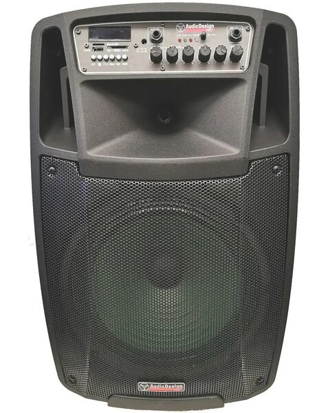 Audiodesign Pro M2 12W/L Cassa Attiva 12" 450w A Batteria Bluetooth USB MP3 + 2 Microfoni WI-FI UHF