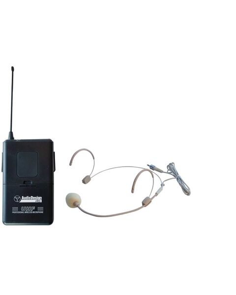 AudioDesign PMU 211BP Radiomicrofono Wireless UHF + Microfono ad archetto con body pack