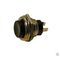 PULSANTE CROMATO PROFESSIONALE TASTO NERO NORMALMENTE APERTO 3A FORO 16mm 12V