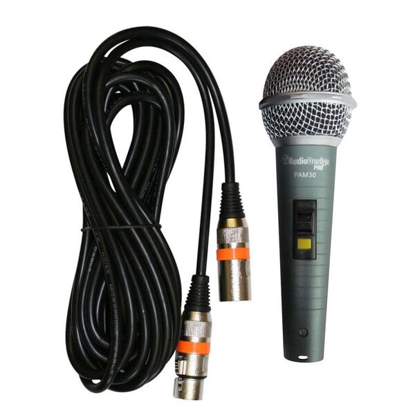AUDIODESIGN PA M30 MICROFONO IN METALLO PROFESSIONALE PER VOCE E CANTO