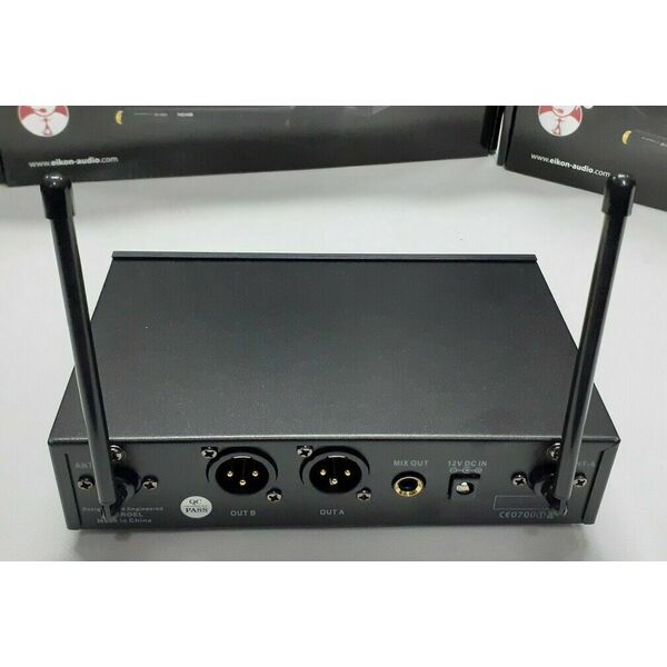 Eikon WM101DH Radio Microfoni Wireless UHF Doppio Archetto 2 Antenne + Display