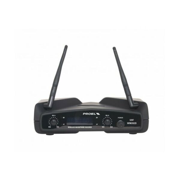 PROEL WM202DH Dual Radio Microfono Wireless UHF Professionale ad Archetto Doppio