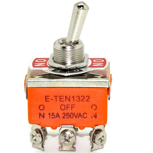 E-TEN1322 Interruttore Bipolare 15A 250VAC 6 Pin ON OFF ON DPDT rocker toggle 2 vie
