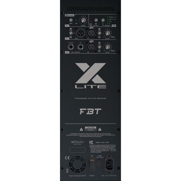 FBT X-lite 115A V2 + COVER XL-C15 Cassa Amplificata Attiva 15" 1500W Bluetooth 5.0