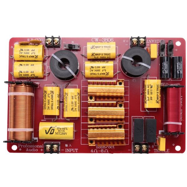 CW-3806 Filtro Crossover per Casse Acustiche 3 Vie 800W 4-8 Ohm