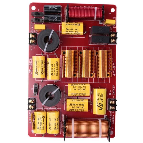 CW-3806 Filtro Crossover per Casse Acustiche 3 Vie 800W 4-8 Ohm