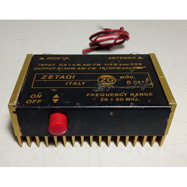 Zetagi ZG B31 Amplificatore Lineare Transistorizzato CB 12V 30W RMS