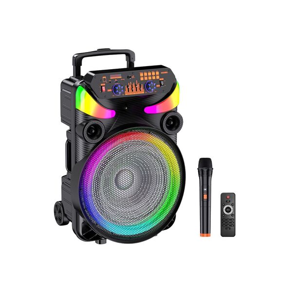 Cassa acustica portatile ricaricabile trolley 15" Bluetooth TWS/SD/USB