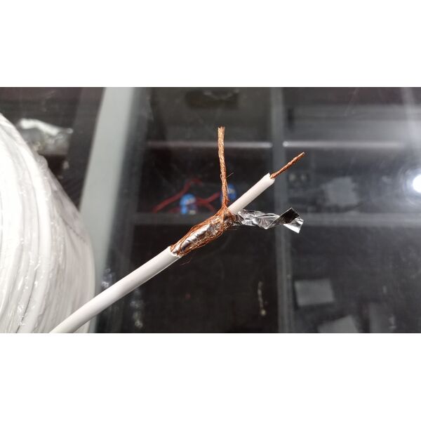 RG-58AU BIANCO CAVO COASSIALE DOPPIA SCHERMATURA PER ANTENNA CB HF VHF