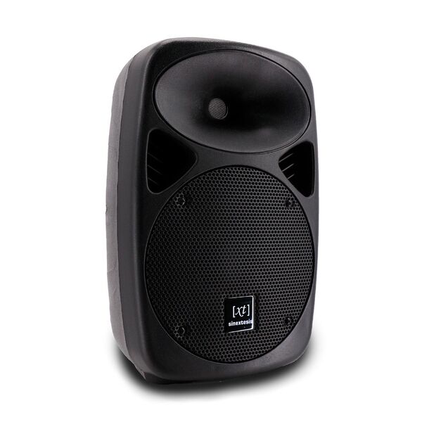 SINEXTESIS PSR08A-Mp3 Cassa Amplificata Diffusore Attivo 200W 8″ con Display LCD, Player Mp3 (USB/SD), Radio FM e Telecomando