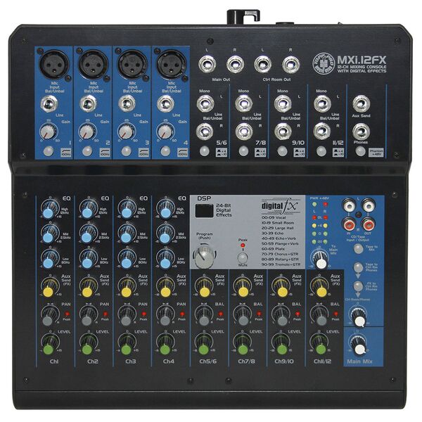 TOPP PRO TP MXI12FX MIXER AUDIO COMPATTO 12 CANALI CON EFFETTI DIGITALI