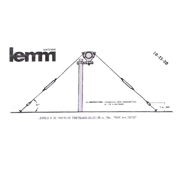 LEMM AT-47 Antenna Dipolo Filare  HF 14/21/28 Mhz