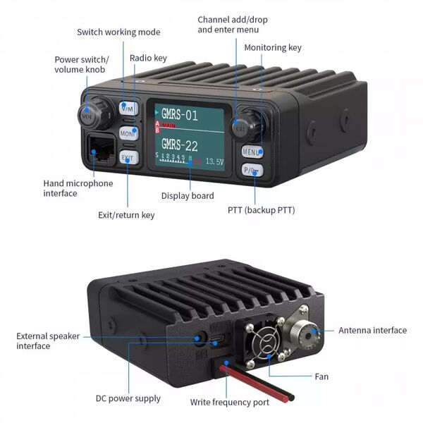 IC-980 PRO Mini Radio Veicolare Dual Band 144/430 MHZ 25W