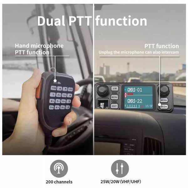 IC-980 PRO Mini Radio Veicolare Dual Band 144/430 MHZ 25W
